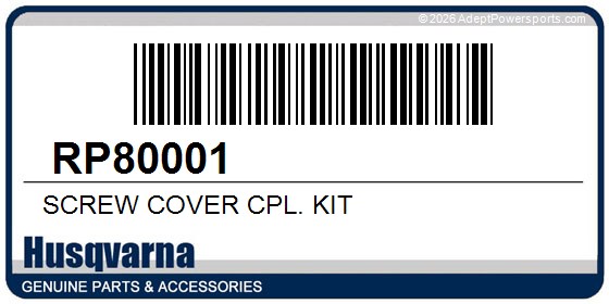 Husqvarna RP80001 Screw Cover Cpl. Kit