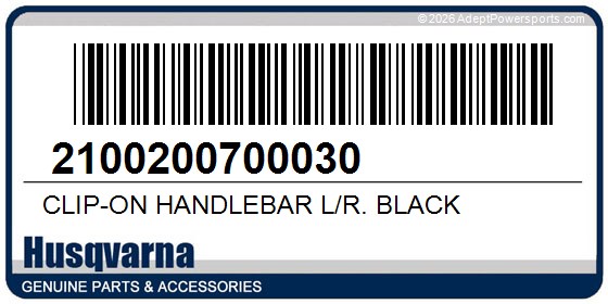 Husqvarna 2100200700030 Clip-On Handlebar L/R. Black