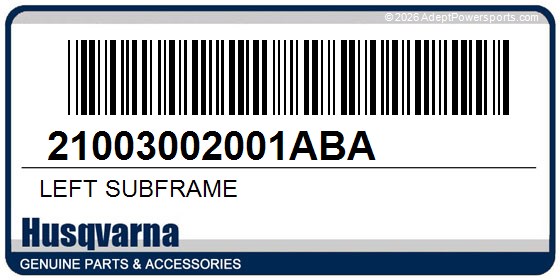 Husqvarna 21003002001ABA Left Subframe