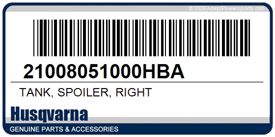 Husqvarna 21008051000HBA Tank, Spoiler, Right