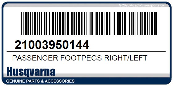 Husqvarna 21003950144 Passenger Footpegs Right/Left