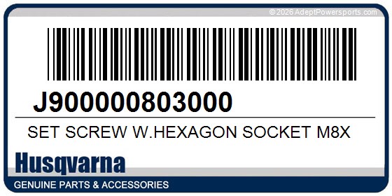 Husqvarna J900000803000 Set Screw W.Hexagon Socket M8x