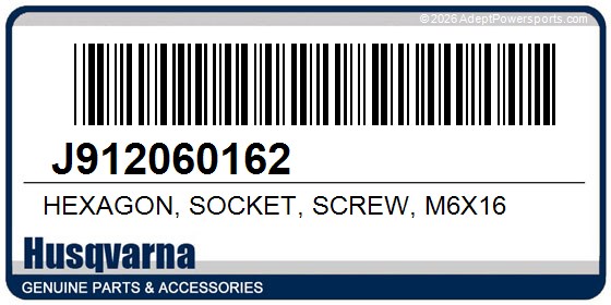 Husqvarna J912060162 Hexagon, Socket, Screw, M6x16