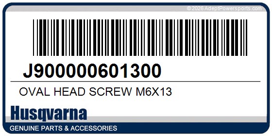 Husqvarna J900000601300 Oval Head Screw M6x13
