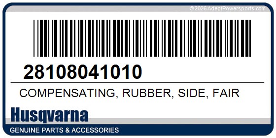 Husqvarna 28108041010 Compensating, Rubber, Side, Fair