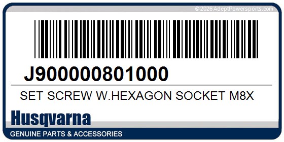 Husqvarna J900000801000 Set Screw W.Hexagon Socket M8x