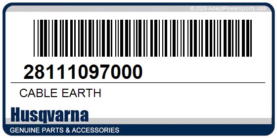 Husqvarna 28111097000 Cable Earth