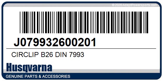 Husqvarna J079932600201 Circlip B26 Din 7993