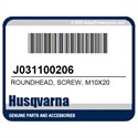 Husqvarna J031100206 Roundhead, Screw, M10x20