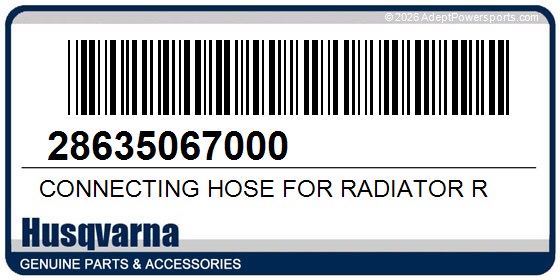 Husqvarna 28635067000 Connecting Hose For Radiator R