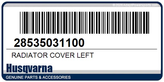 Husqvarna 28535031100 Radiator Cover Left