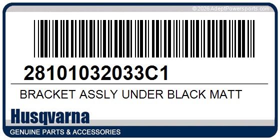 Husqvarna 28101032033C1 Bracket Assly Under Black Matt