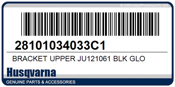Husqvarna 28101034033C1 Bracket Upper Ju121061 Blk Glo
