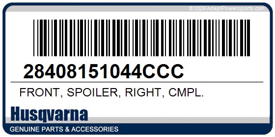 Husqvarna 28408151044CCC Front, Spoiler, Right, Cmpl.