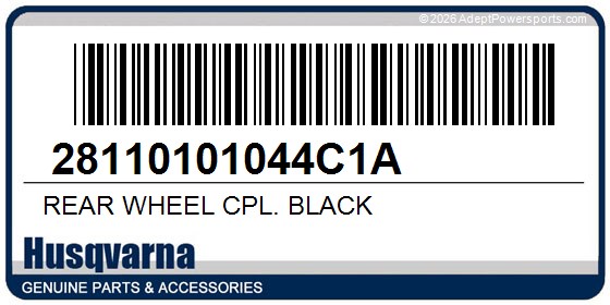 Husqvarna 28110101044C1A Rear Wheel Cpl. Black