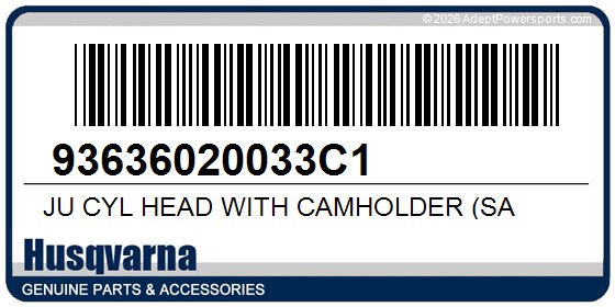 Husqvarna 93636020033C1 Ju Cyl Head With Camholder (Sa