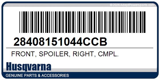 Husqvarna 28408151044CCB Front, Spoiler, Right, Cmpl.