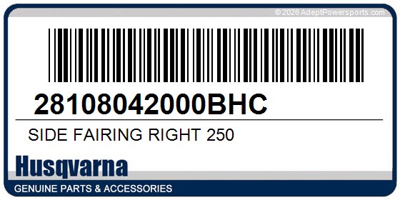 Husqvarna 28108042000BHC Side Fairing Right 250