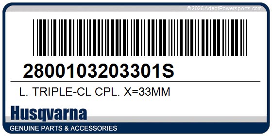 Husqvarna 2800103203301S L. Triple-Cl Cpl. X=33Mm