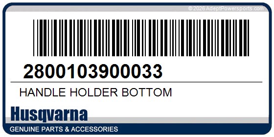 Husqvarna 2800103900033 Handle Holder Bottom
