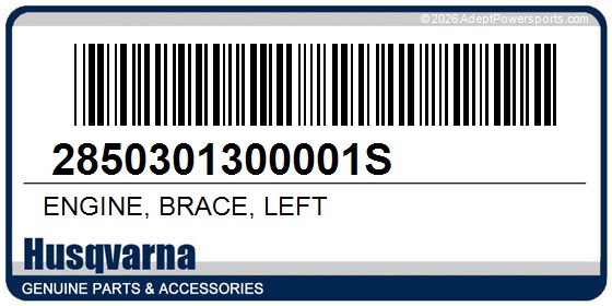 Husqvarna 2850301300001S Engine, Brace, Left
