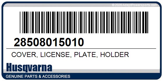 Husqvarna 28508015010 Cover, License, Plate, Holder
