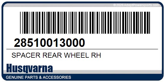 Husqvarna 28510013000 Spacer Rear Wheel Rh