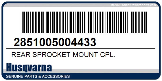 Husqvarna 2851005004433 Rear Sprocket Mount Cpl.