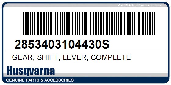 Husqvarna 2853403104430S Gear, Shift, Lever, Complete