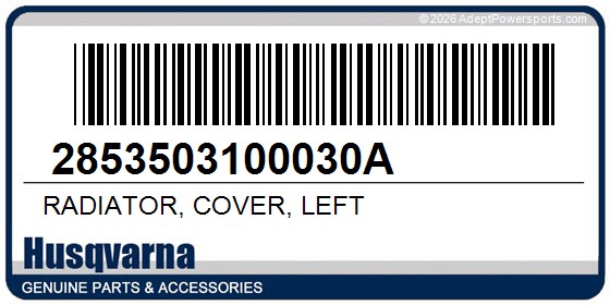 Husqvarna 2853503100030A Radiator, Cover, Left