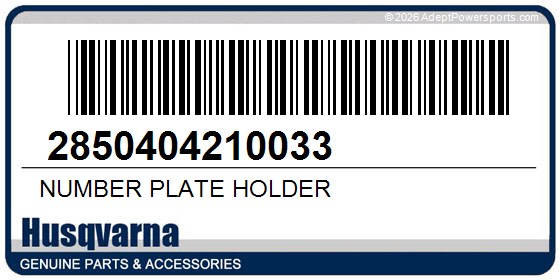 Husqvarna 2850404210033 Number Plate Holder