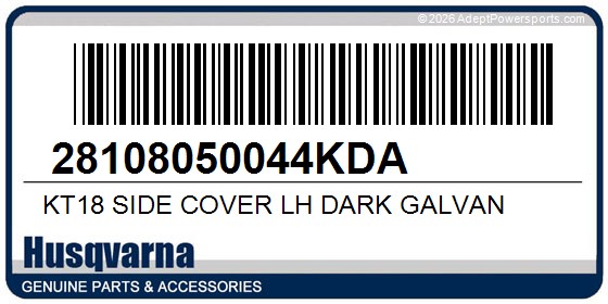 Husqvarna 28108050044KDA Kt18 Side Cover Lh Dark Galvan