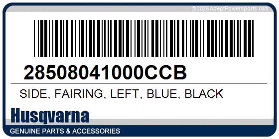 Husqvarna 28508041000CCB Side, Fairing, Left, Blue, Black