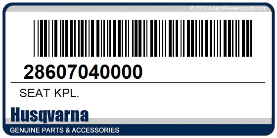 Husqvarna 28607040000 Seat Kpl.
