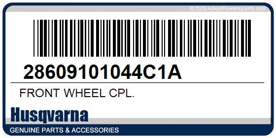 Husqvarna 28609101044C1A Front Wheel Cpl.