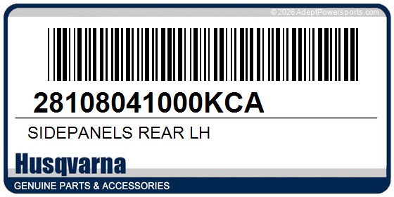 Husqvarna 28108041000KCA Sidepanels Rear Lh