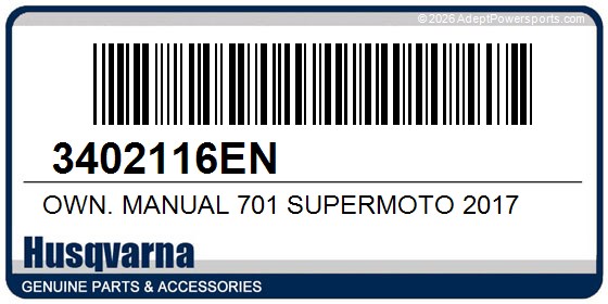 Husqvarna 3402116EN Own. Manual 701 Supermoto 2017