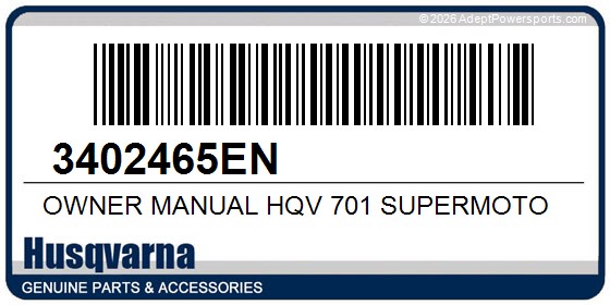 Husqvarna 3402465EN Owner Manual Hqv 701 Supermoto