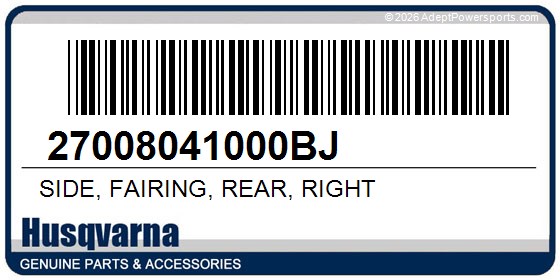 Husqvarna 27008041000BJ Side, Fairing, Rear, Right