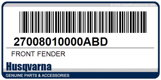 Husqvarna 27008010000ABD Front Fender