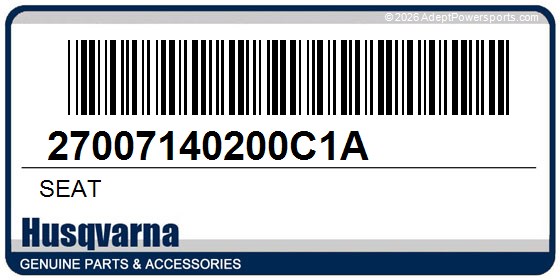 Husqvarna 27007140200C1A Seat