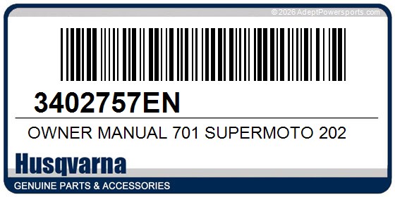 Husqvarna 3402757EN Owner Manual 701 Supermoto 202