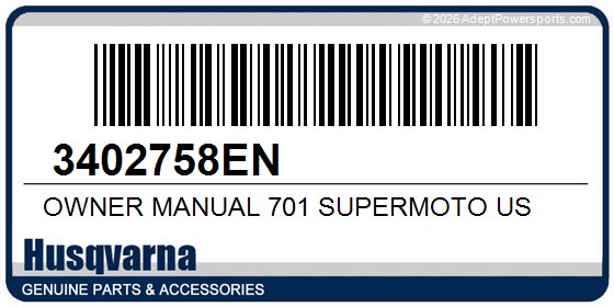 Husqvarna 3402758EN Owner Manual 701 Supermoto Us