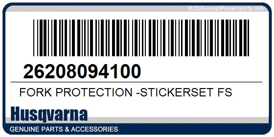 Husqvarna 26208094100 Fork Protection -Stickerset Fs