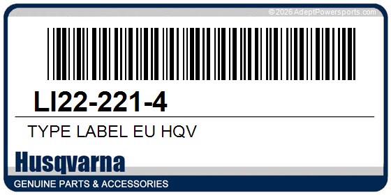 Husqvarna LI22-221-4 Type Label Eu Hqv