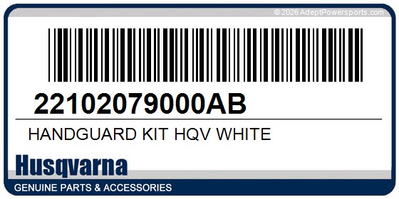 Husqvarna 22102079000AB Handguard Kit Hqv White