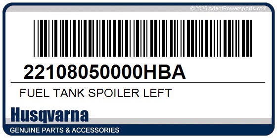 Husqvarna 22108050000HBA Fuel Tank Spoiler Left