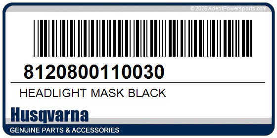 Husqvarna 8120800110030 Headlight Mask Black