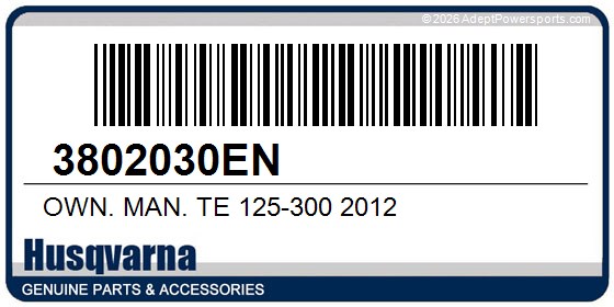 Husqvarna 3802030EN Own. Man. Te 125-300 2012