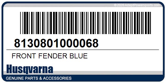 Husqvarna 8130801000068 Front Fender Blue